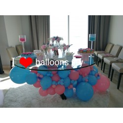 Decoración con globos para mesa