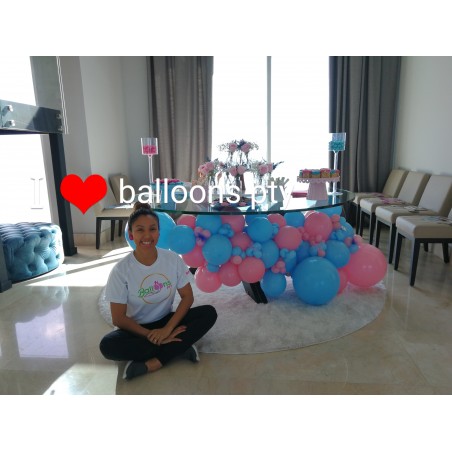 Decoración con globos para mesa