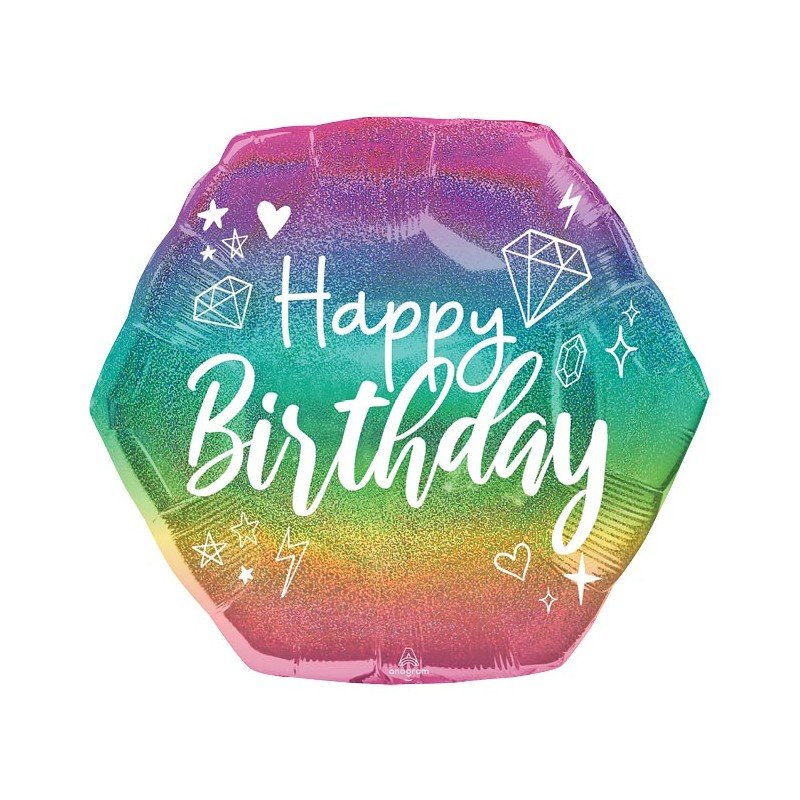 HAPPY BIRTHDAY HOLOGRAFICO 23"