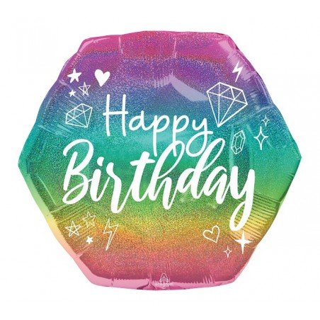HAPPY BIRTHDAY HOLOGRAFICO 23"