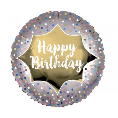 HAPPY BIRTHDAY SATIN LUXE 18"