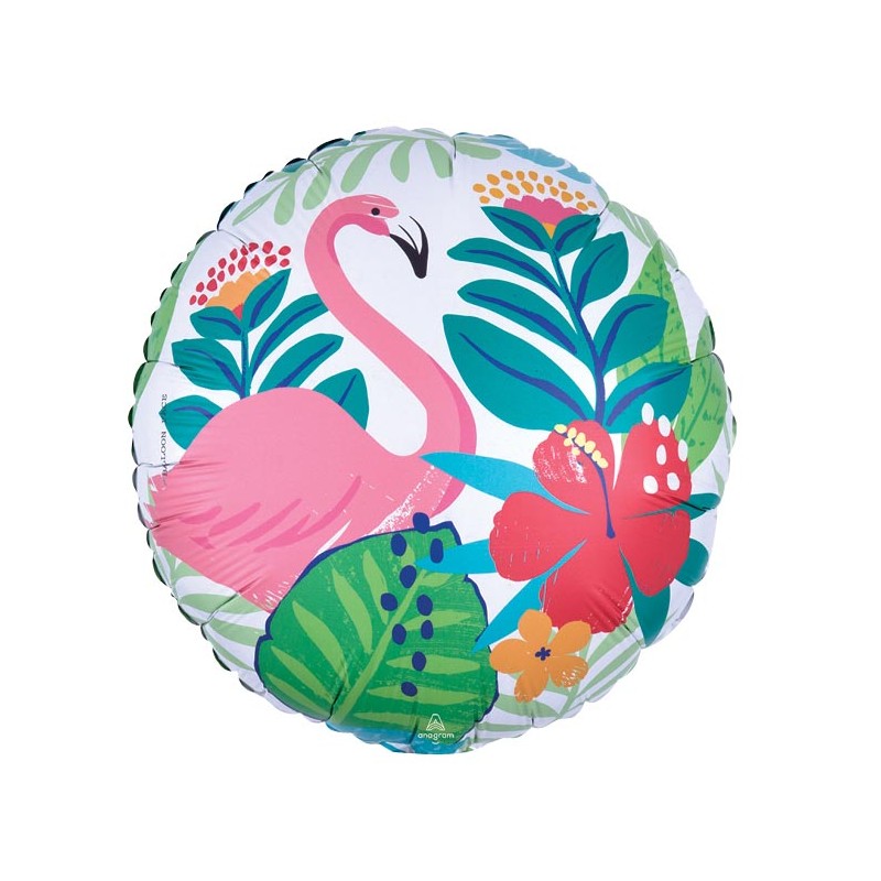 TROPICAL JUNGLE FLAMINGO 17"