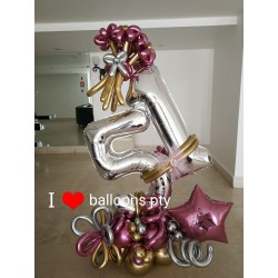 Arreglos de Cumpleaños con Base de Numero | Balloons PTY